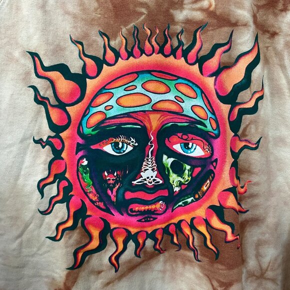 Sublime Sun 1995 Summer Tour Tie Dye Ska Rock Band Hoodie size Large - Picture 2 of 5